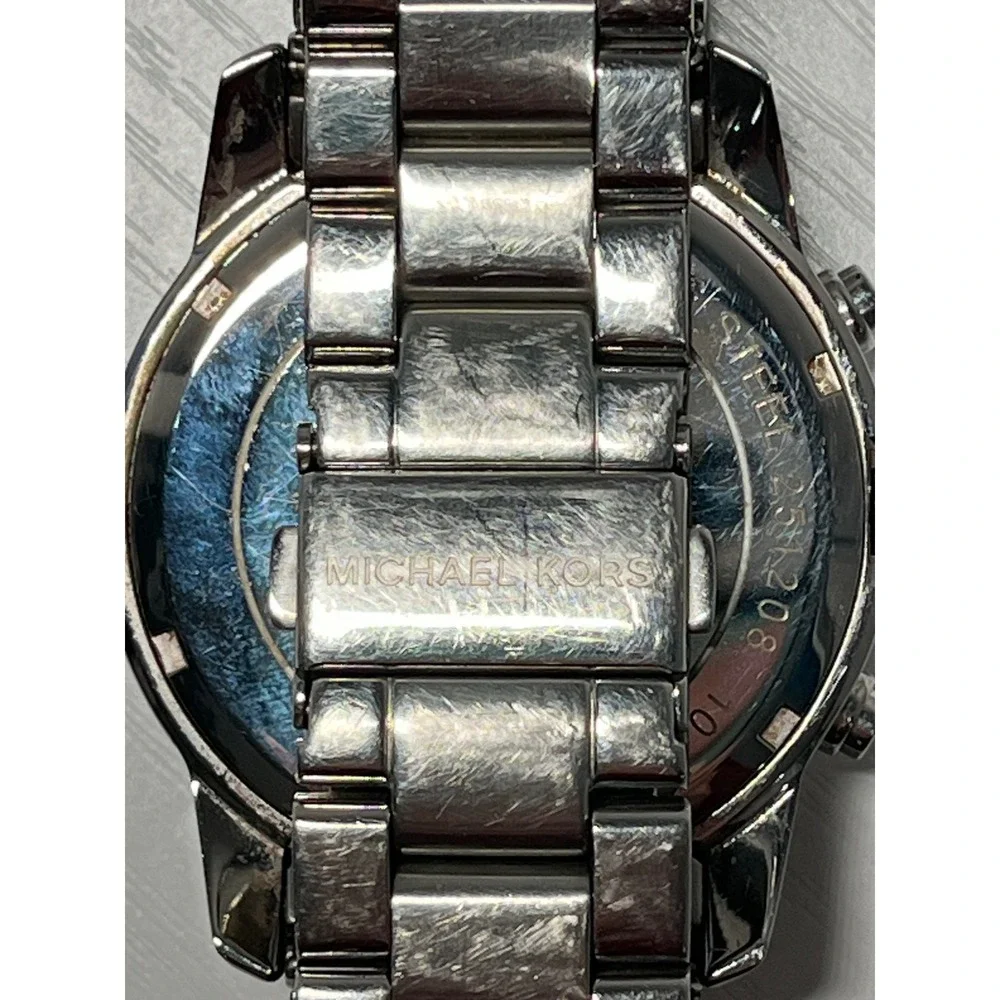 Michael Kors‎ MK-5725 Mercer Chronograph Silver Stainless Steel Watch 42mm